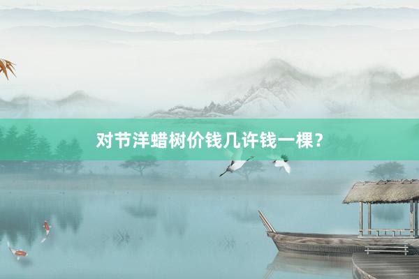 对节洋蜡树价钱几许钱一棵？